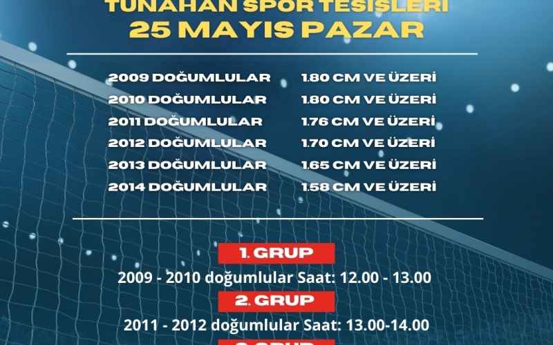 ETİMESGUT BELEDİYESİ GELİŞİM SPOR KULÜBÜ VOLEYBOL ALTYAPI SEÇMELERİ BAŞLADI
