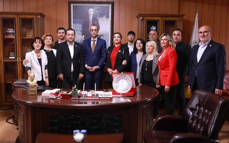 BAŞKAN BEŞİKCİOĞLU, ANKARA TÜM EMLAKÇILAR MESLEK ODASI BAŞKANI HAKAN AKÇAM VE YÖNETİMİNİ KABUL ETTİ.