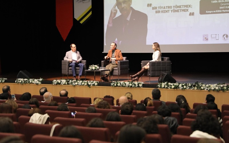 BAŞKAN BEŞİKCİOĞLU ÇANKAYA ÜNİVERSİTESİNİN DÜZENLEDİĞİ “BİR TİYATRO YÖNETMEK, BİR KENT YÖNETMEK” KONULU SÖYLEŞİYE KATILDI